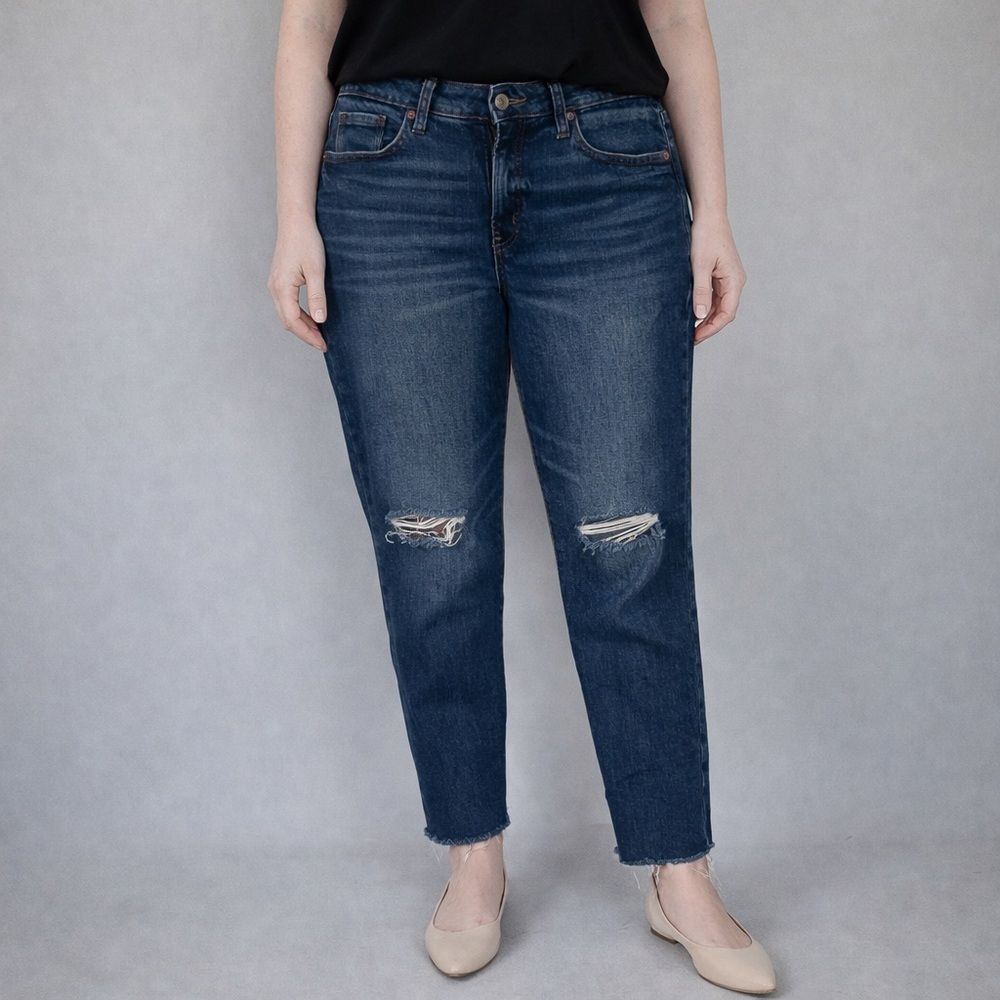 Old Navy O.G. Straight High Rise Secret Slim Pockets Distressed Jeans Size 10
